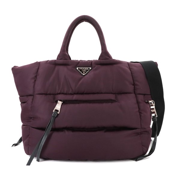 PRADA Purple Leather Shoulder Bag - Picture 1 of 10